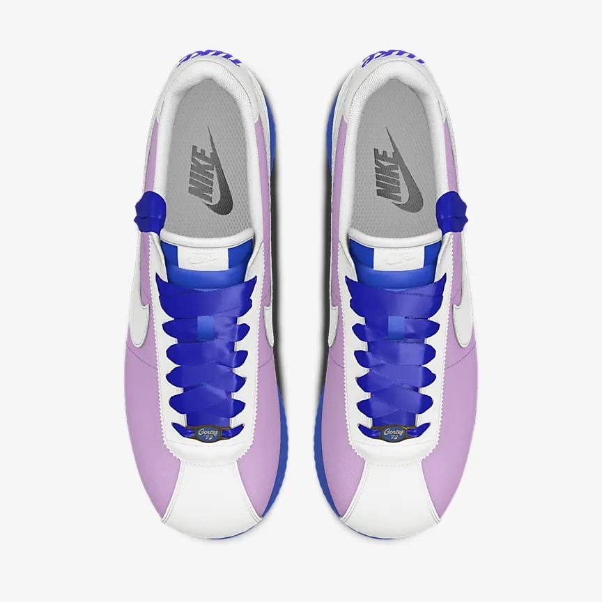 Giày Nike Cortez Platform Unlocked By You Greatest Gift Nữ Trắng Tím